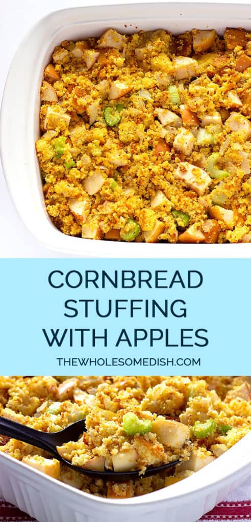 Cornbread Stuffing Recipe 2 image Pinterest Collage