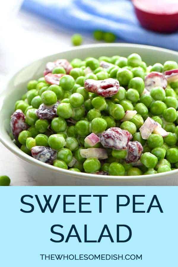 Sweet Pea Salad Recipe in a serving bowl