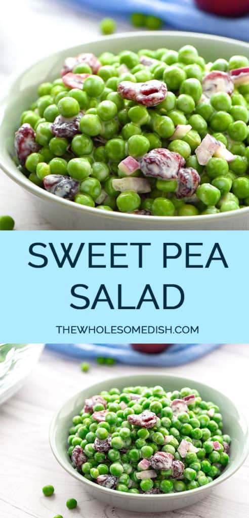 Sweet Pea Salad Recipe 2 image Pinterest Collage
