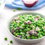 Sweet Pea Salad in a serving bowl