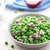 Sweet Pea Salad in a serving bowl