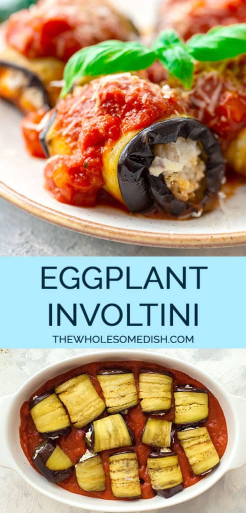 Eggplant Involtini Recipe 2 image Pinterest Collage