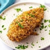 Pistachio Crusted Chicken on a plate