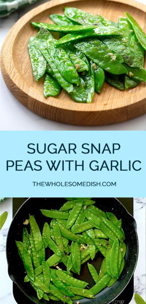 Sugar Snap Peas with Garlic 2 image Pinterest Collage