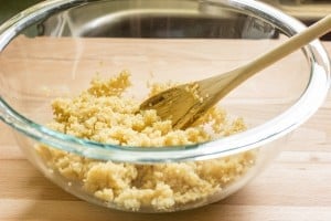 bowl of cooked quinoa