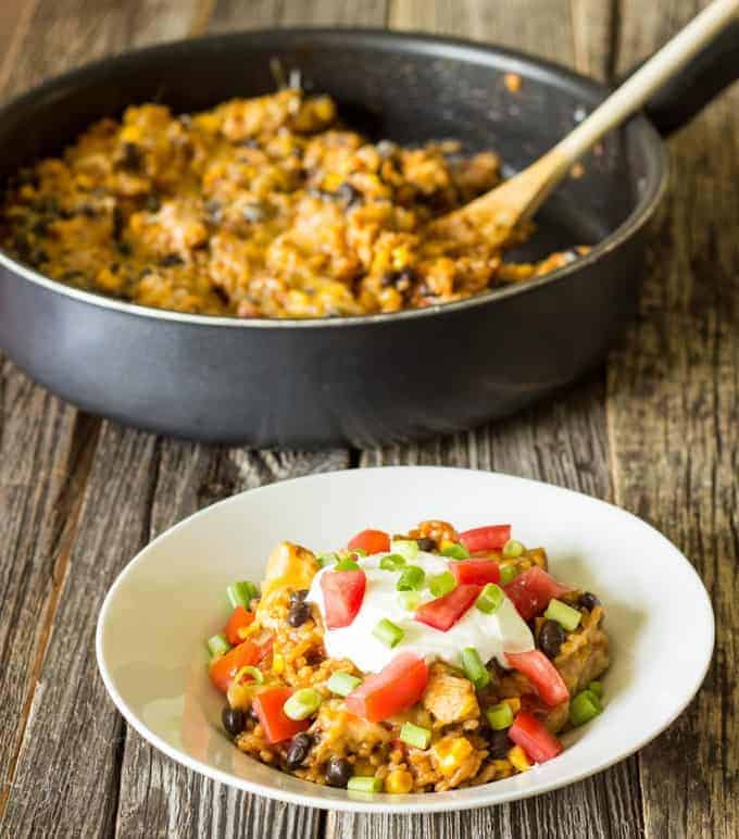 One Pot Wonder Chicken Enchilada Bowls Recipe-image
