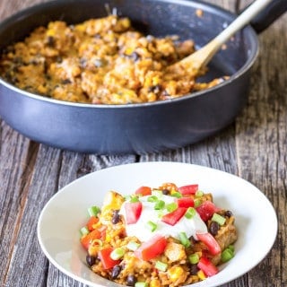 One Pot Chicken Enchilada Bowls
