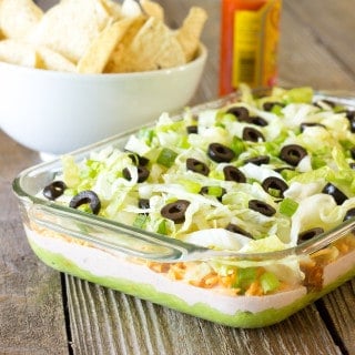7 Layer Chicken Taco Dip