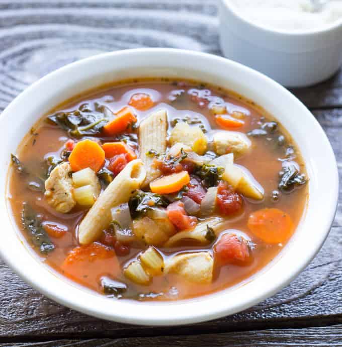 Italian Chicken Noodle Soup - The Wholesome Dish