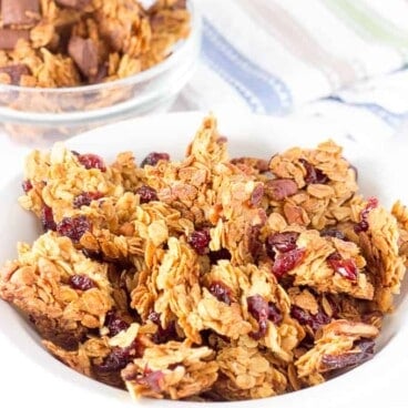 3 bowls of Basic Large Chunk Granola Recipe - Add Your Favorite Flavors