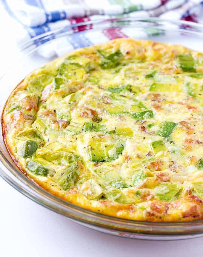 whole Avocado Bacon Crustless Quiche