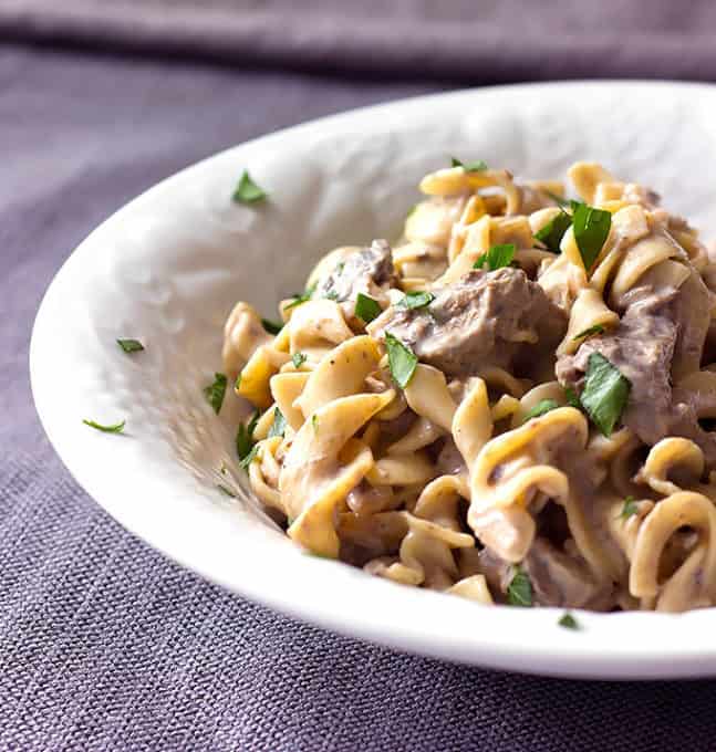 Crock Pot Beef Stroganoff The Wholesome Dish