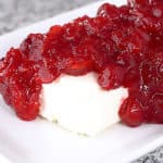 Cranberry Cream Cheese Dip on a white plate