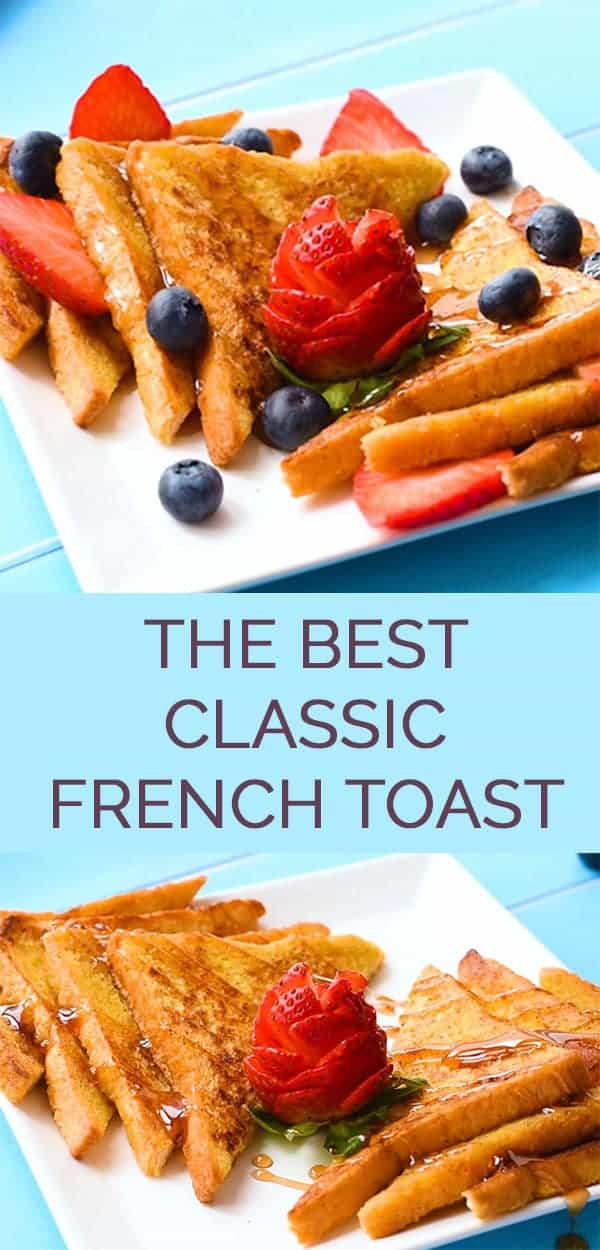 The Best Classic French Toast - This easy French toast recipe makes homemade fluffy french toast using a cinnamon batter and any type of bread you want. #frenchtoast #bestfrenchtoast #easyfrenchtoast #breakfastrecipe #brunch #easybreakfast #thewholesomedish