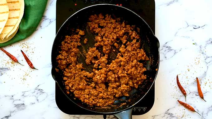 Cooked taco meat for homemade tacos