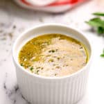 Garlic & Herb Vinaigrette Dressing in a serving bowl