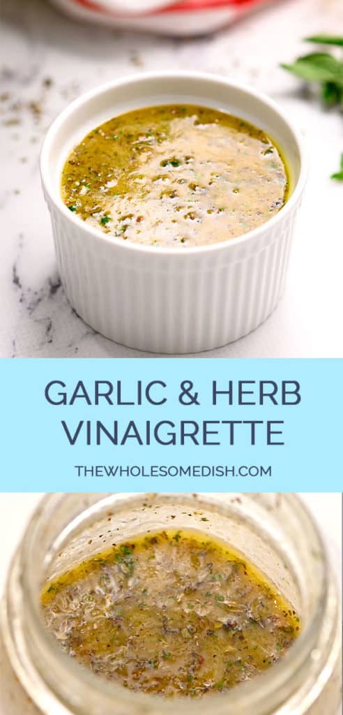 Garlic & Herb Vinaigrette 2 image Pinterest collage