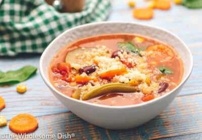 Crock Pot Minestrone Soup - The Wholesome Dish