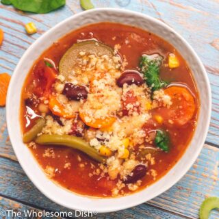 Crock Pot Minestrone Soup - The Wholesome Dish