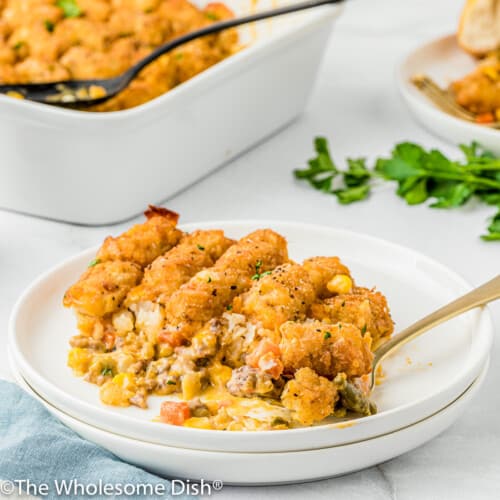 Easy Tater Tot Casserole - The Wholesome Dish