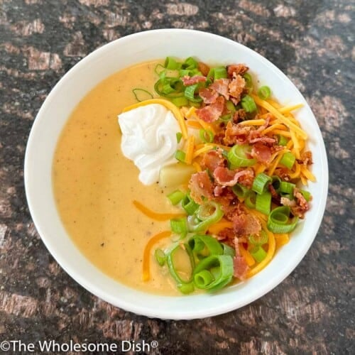 Loaded Baked Potato Soup - The Wholesome Dish